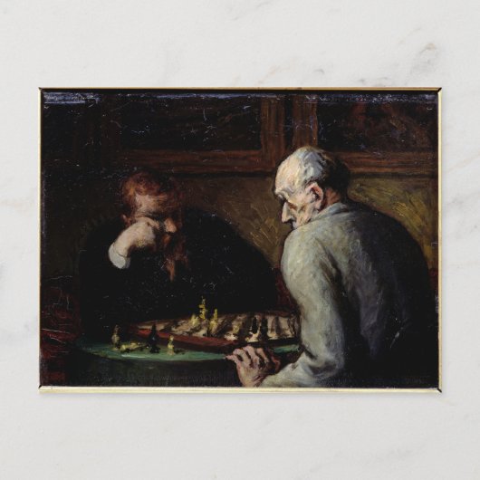 De Schaakspelers, c.1863-67 Briefkaart (Voorkant)