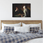 De Schaakspelers, c.1863-67 Canvas Afdruk (Insitu (Slaapkamer))