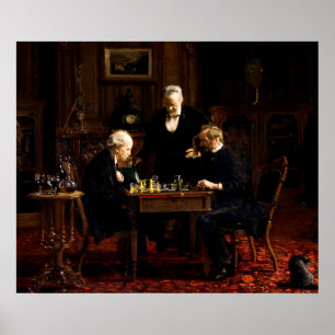 De schaakspelers van Thomas Eakins Poster