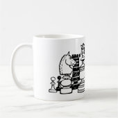 De schaakstukken  koffiemok (Links)
