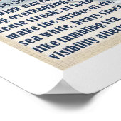 De schaal van Beaufort Poster (Hoek)