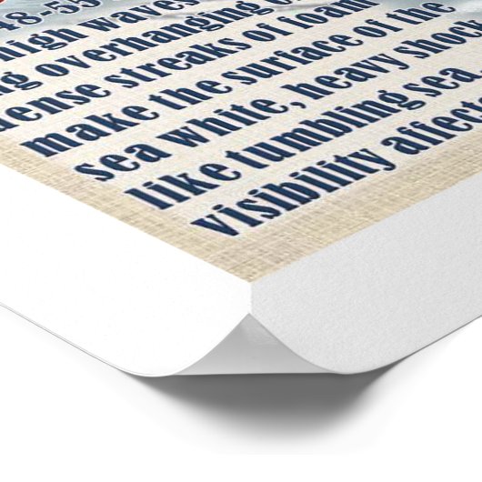 De schaal van Beaufort Poster (Hoek)