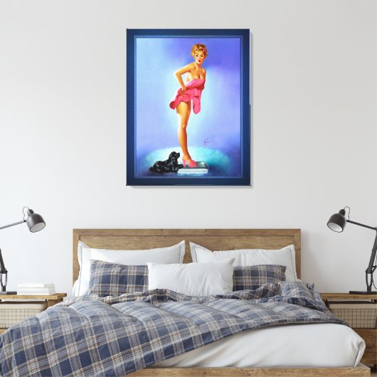 De schaal wordt niet gelinkt door Edward Runci Canvas Afdruk (Insitu (Slaapkamer))