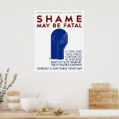 De schaamte kan fataal 1937 WPA zijn Poster (Keuken)