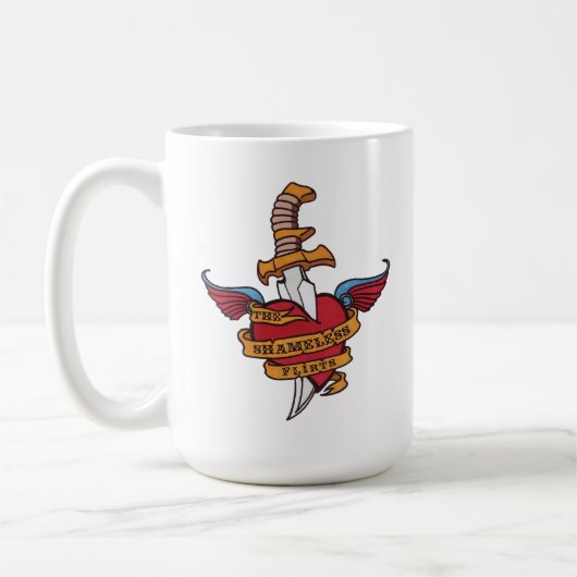 De schaamteloze vluchten koffiemok (Links)