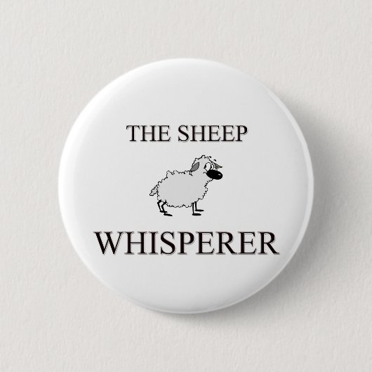 De schaap Whisperer Ronde Button 5,7 Cm (Voorkant)