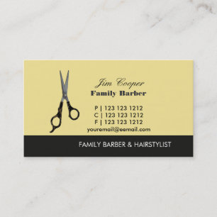 De schaar Beauty Salon Barber Visitekaartje