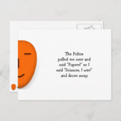 De Schaar van het de grottenpapier van de politie  Briefkaart (Voorkant / Achterkant)