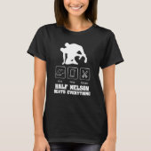 De schaar van het rottenpapier slaat alles op t-shirt (Voorkant)