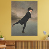 De Schaatsende Minister Canvas Afdruk (Insitu (Woonkamer))