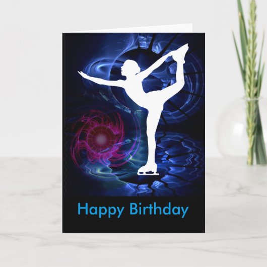 De Schaatser van het cijfer op Ijs Technicolor Kaart (Voorkant)