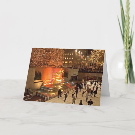 De Schaatsers van de boom Feestdagen Kaart (Voorkant)