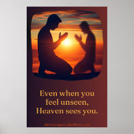 De schaduw die gebeden heeft poster