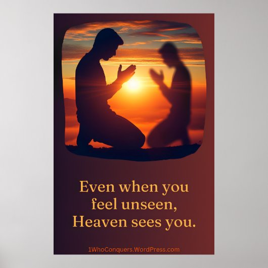 De schaduw die gebeden heeft poster (Voorkant)