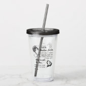 De schaduw herstelt Brenda K Davies Acrylic Tumble Acryl Drinkbeker (Achterkant)