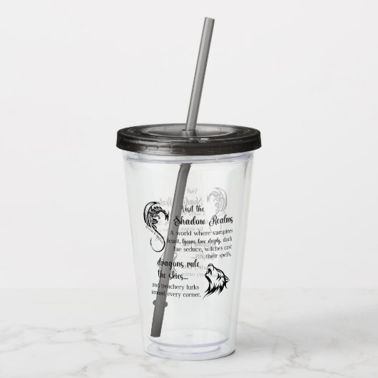 De schaduw herstelt Brenda K Davies Acrylic Tumble Acryl Drinkbeker (Achterkant)