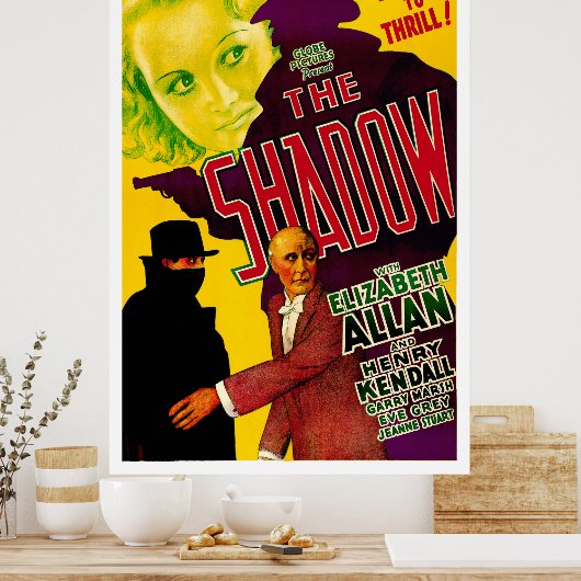 De schaduw - het  Poster van de Film van 1933 (Keuken)