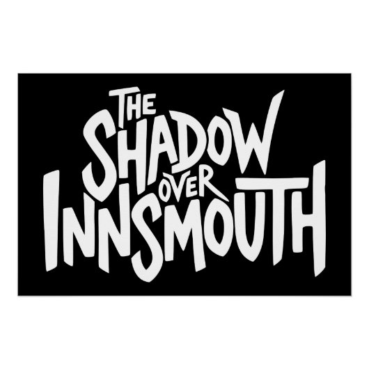 De schaduw over Innsmouth Lettering Perfect Poster (Voorkant)