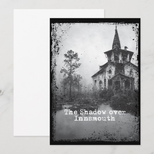 De schaduw over Insmouth Lovecraft Cthulhu Mythos Kaart (Voorkant / Achterkant)