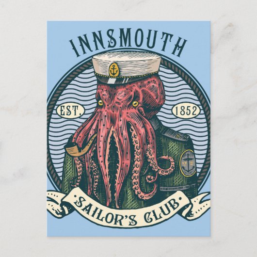 De schaduw over Insmouth Lovecraft Cthulhu Sailor Briefkaart (Voorkant)
