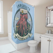 De schaduw over Insmouth Lovecraft Cthulhu Sailor Douchegordijn (In situ)