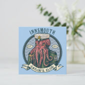 De schaduw over Insmouth Lovecraft Cthulhu Sailor Kaart (Staand voorkant)
