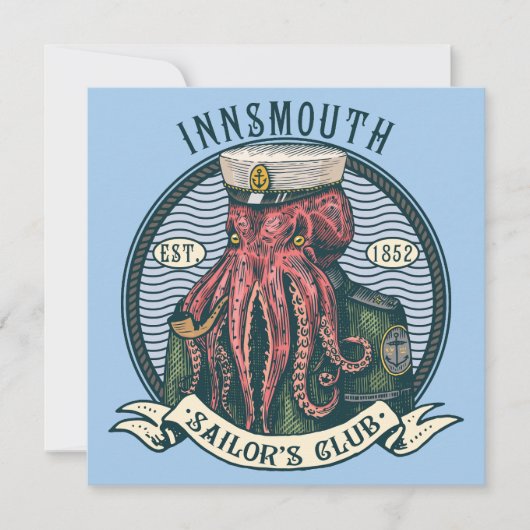 De schaduw over Insmouth Lovecraft Cthulhu Sailor Kaart (Voorkant)