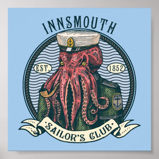 De schaduw over Insmouth Lovecraft Cthulhu Sailor Poster (Voorkant)