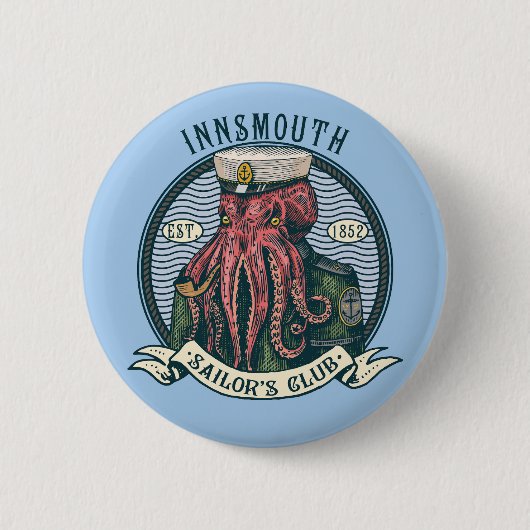 De schaduw over Insmouth Lovecraft Cthulhu Sailor Ronde Button 5,7 Cm (Voorkant)