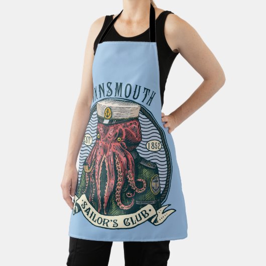 De schaduw over Insmouth Lovecraft Cthulhu Sailor Schort (Insitu)