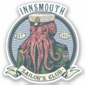 De schaduw over Insmouth Lovecraft Cthulhu Sailor Sticker (Voorkant)
