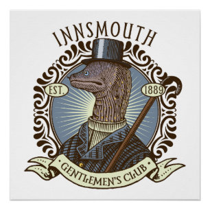 De schaduw over Insmouth Lovecraft Gentleman Perfect Poster