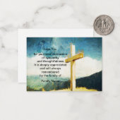 De schaduw van de engel dank je wel kaart notitiekaartje (Voorkant / Achterkant in situ)