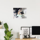 De schaduw van de vrouw op het raam, Watanabe Seit Poster (Thuiskantoor)