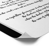 De schaduw van de Wind een gedicht van mij Poster (Hoek)