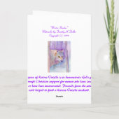 De "schaduw van de winter" - aan voordeel Kairos Kaart (Achterkant)