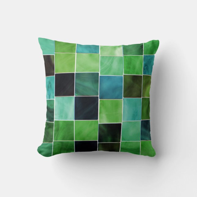 De schaduw van Groene Decoratieve Moderne Sierkuss Kussen (Voorkant)