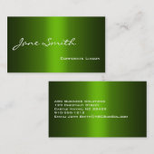 De schaduw van Groene Moderne Professionele Visite Visitekaartje (Voorkant / Achterkant)