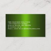 De schaduw van Groene Standaard Visitekaartjes (Achterkant)