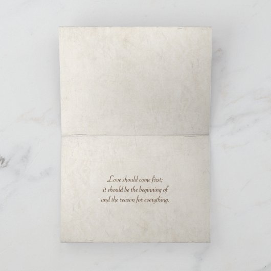 De Schaduw van het Hart van de trouwring Kaart (Binnen)