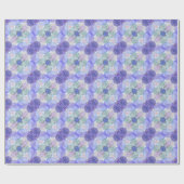 De schaduw van Lavender en Groene Abstracte Bloeme Cadeaupapier (Vlak)