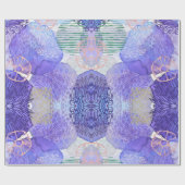 De schaduw van Lavender en Groene Abstracte Bloeme Cadeaupapier (Vlak)