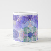 De schaduw van Lavender en Groene Abstracte Bloeme