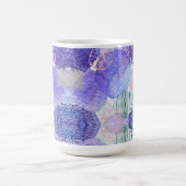 De schaduw van Lavender en Groene Abstracte Bloeme Koffiemok (Center)