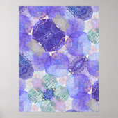 De schaduw van Lavender en Groene Abstracte Bloeme Poster (Voorkant)