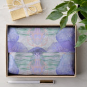 De schaduw van Lavender en Groene Abstracte Bloeme Tissuepapier (Geschenk)