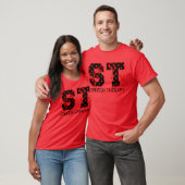 de schaduw van stips zwarte en rode poka t-shirt (Unisex)