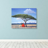 De schaduwboom van 1992 canvas afdruk (Insitu (Houten vloer))