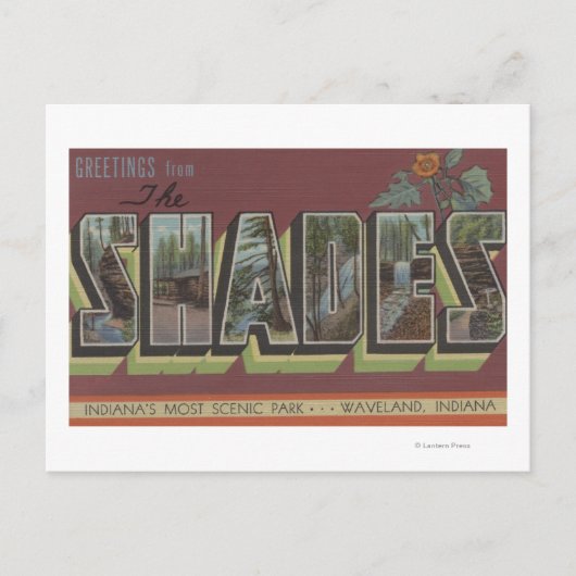 De schaduwen - Grote Letter scènes Briefkaart (Voorkant)