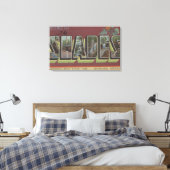 De schaduwen - Grote Letter scènes Canvas Afdruk (Insitu (Slaapkamer))